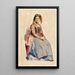 an Italian woman sitting - Dominique Louis Papety — framed artwork on a wall