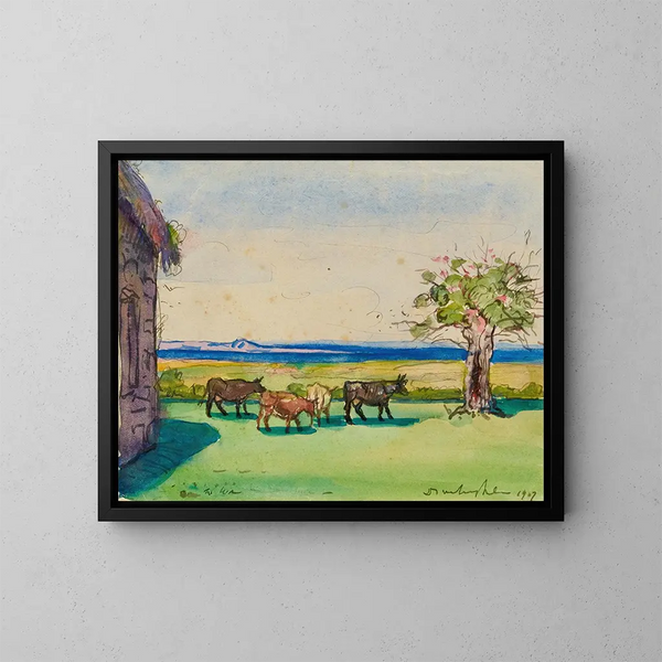 Landschaft von Bretagne - Donald Shaw MacLaughlan — gerahmtes Bild an der Wand