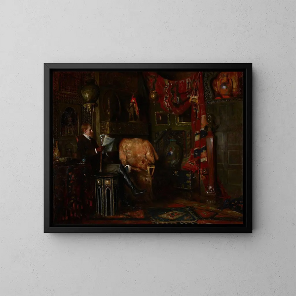 Portrait von John Scott Bradstreet - Douglas Volk — gerahmtes Bild an der Wand