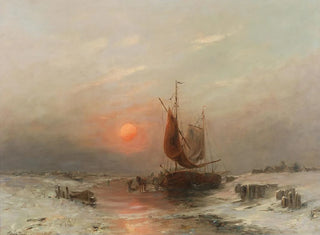 Dsir Thomassin - Fishermen Returning at Sunset.webp