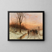 Ritorno alla caccia al tramonto - Désiré Thomassin — quadro incorniciato alla parete