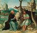 Saint Paul Eremit und Saint Antoine Abt ernährt durch eine Krähe - Niederländische Schule — Ansicht des Kunstwerks