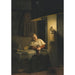 Reproduction of the painting Dame seated in an interior illuminated by candlelight - Dutch School