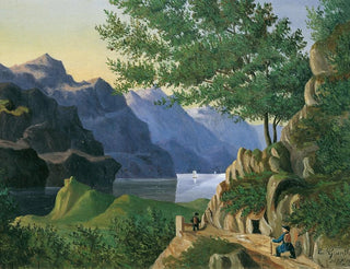 E Guenther - Bergsee mit Wanderer.webp