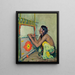 Der Weber - Eanger Irving Couse — gerahmtes Bild an der Wand