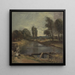Flatford Lock - John Constable — framed artwork on a wall