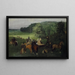 Am Pferderennbahn Die Rennen - Edgar Degas — gerahmtes Bild an der Wand