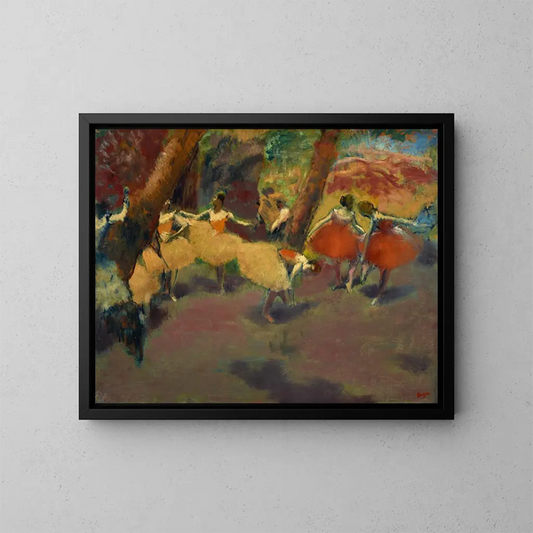 Vor der Aufführung - Edgar Degas — gerahmtes Bild an der Wand