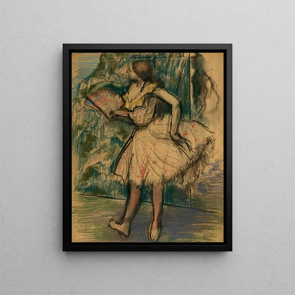 Tänzerin mit einem Fächer - Edgar Degas — gerahmtes Bild an der Wand
