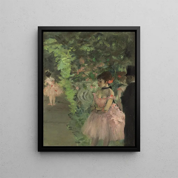 Tänzer hinter den Kulissen - Edgar Degas — gerahmtes Bild an der Wand