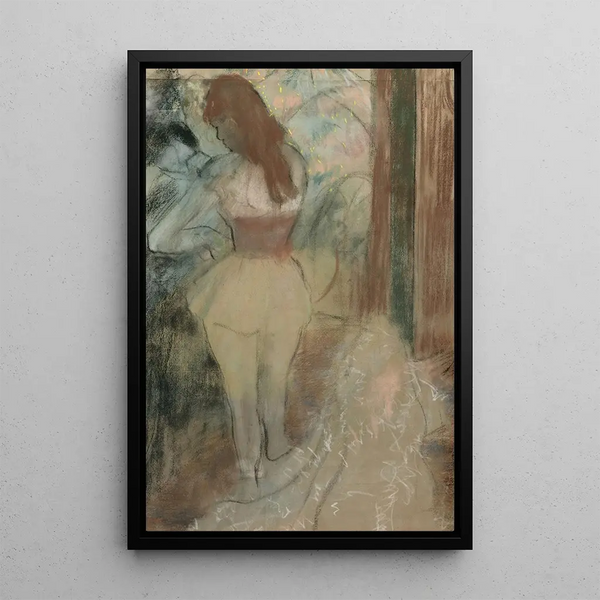 Reproduktion des Gemäldes Tänzerin beim Ankleiden - Edgar Degas
