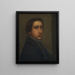 Edgar Degas Gemälde in schwarzer Jacke - Edgar Degas — gerahmtes Bild an der Wand