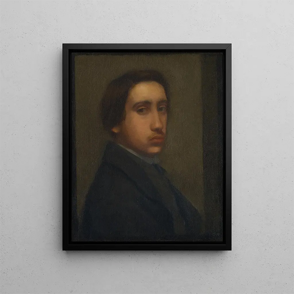 Edgar Degas Gemälde in schwarzer Jacke - Edgar Degas — gerahmtes Bild an der Wand