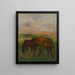 Due cavalli al pascolo - Edgar Degas — quadro incorniciato alla parete