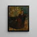 Donna seduta su un divano - Edgar Degas — quadro incorniciato alla parete