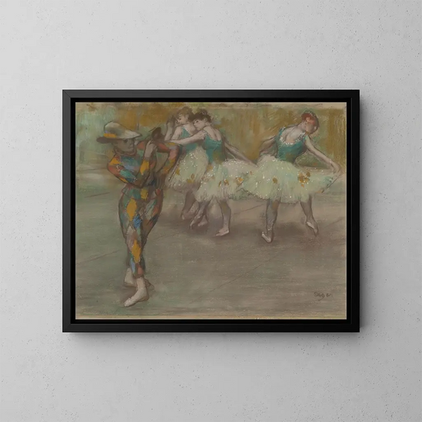 Danse d'Arlequin - Edgar Degas — gerahmtes Bild an der Wand