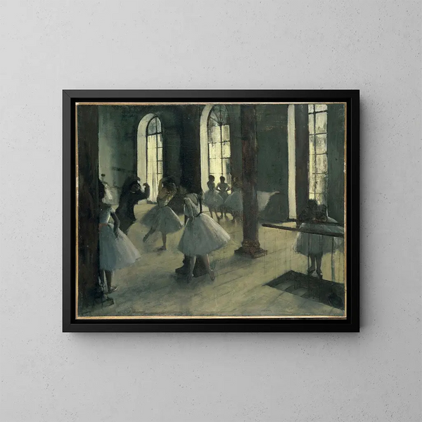 La Ripetizione a casa della danza - Edgar Degas — quadro incorniciato alla parete