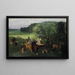 Sur l'hippodrome, la course - Edgar Degas — gerahmtes Bild an der Wand