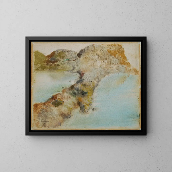 Küstenfelsen - Edgar Degas — gerahmtes Bild an der Wand