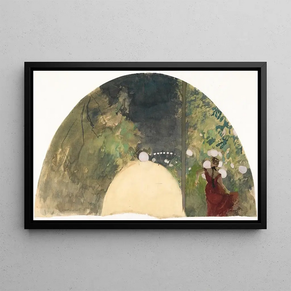 Sänger in einem Pariser Café-Garten - Edgar Degas — gerahmtes Bild an der Wand