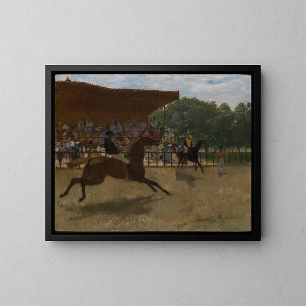 Der falsche Start - Edgar Degas — gerahmtes Bild an der Wand