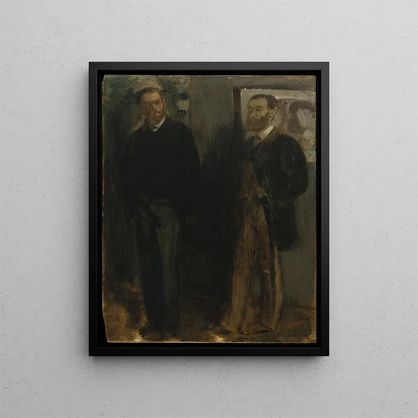 Zwei Männer - Edgar Degas — gerahmtes Bild an der Wand