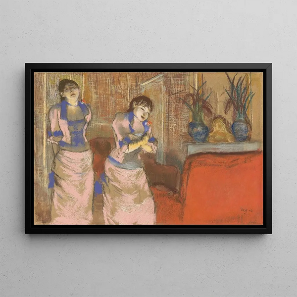 Zwei Frauen - Edgar Degas — gerahmtes Bild an der Wand