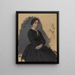 Junge Frau in Schwarz - Edgar Degas — gerahmtes Bild an der Wand