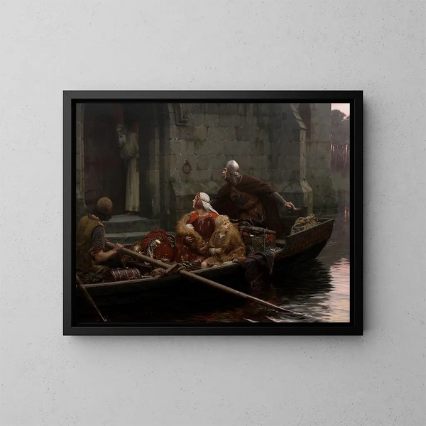 In Zeiten der Gefahr - Edmund Blair Leighton — gerahmtes Bild an der Wand