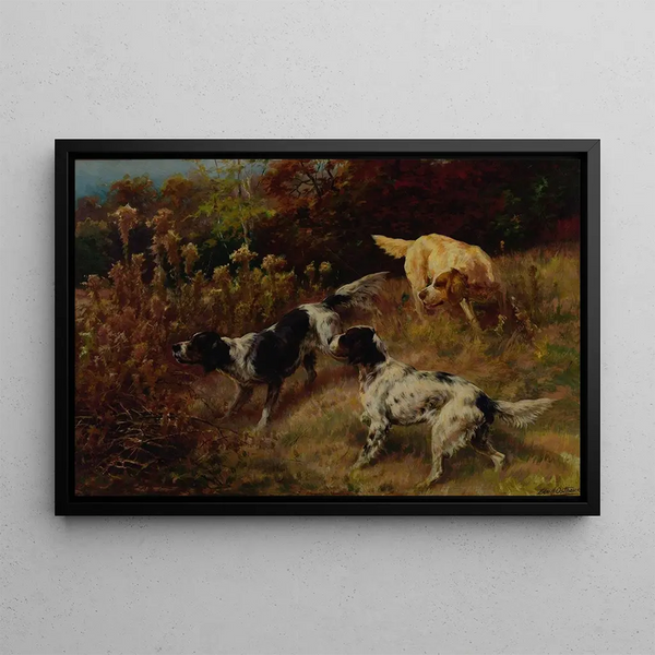 Edmund Henry Osthaus - Three Setters On The Hunt.webp