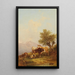 Ein Almweide - Edmund Mahlknecht — gerahmtes Bild an der Wand