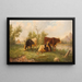 Vaches au pâturage - Edmund Mahlknecht — gerahmtes Bild an der Wand
