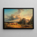Tiere in der Landschaft - Edmund Mahlknecht — gerahmtes Bild an der Wand