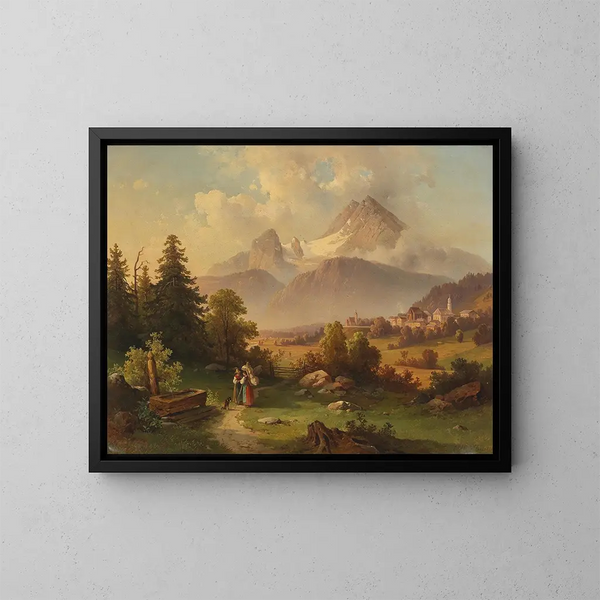 Vista del Watzmann - Edmund Mahlknecht — quadro incorniciato alla parete