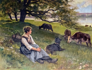 Edouard Bernard DebatPonsan - The cowherd.webp