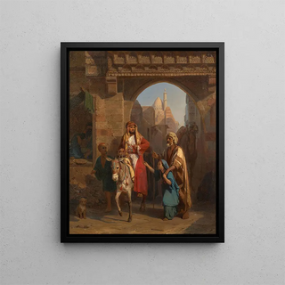 Edouard Girardet - Jeune mendiante dans une rue du Caire.webp