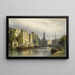 The Singel in Amsterdam, view towards the Mint - Eduard Alexander Hilverdink — framed artwork on a wall