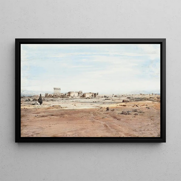 Eduard Hildebrandt - A view of Baalbek in the Lebanon.webp
