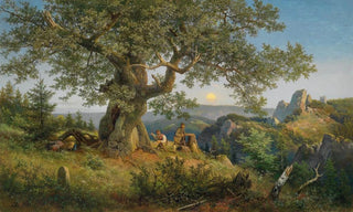 Eduard Leonhardi - Schmuggler unter einer alten Eiche bei Mondaufgang.webp