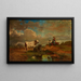 Paesaggio con una pastorella e il bestiame - Eduard Michel Ferdinand Hamman — quadro incorniciato alla parete
