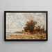Fluss der Donau am Prater - Eduard Peithner von Lichtenfels — gerahmtes Bild an der Wand