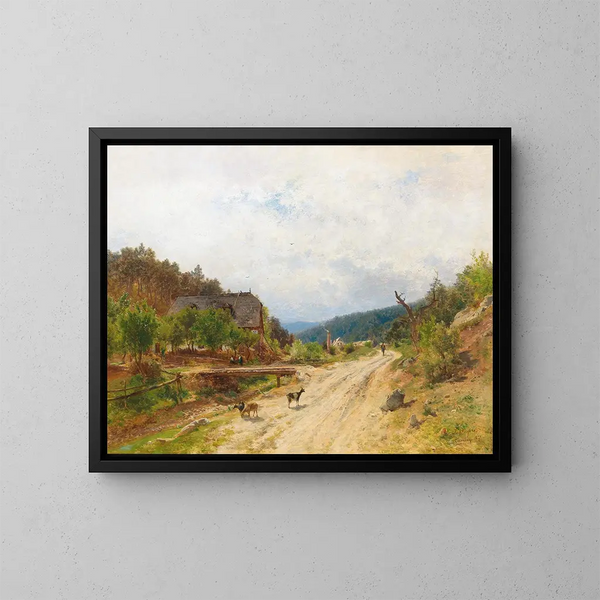 Motif d'Emmerberg - Eduard Peithner von Lichtenfels — gerahmtes Bild an der Wand