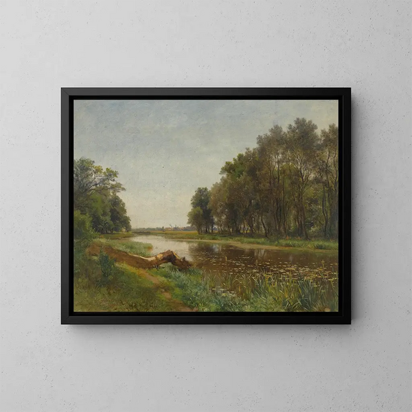 Der Spaziergang bei Lundenburg - Eduard Peithner von Lichtenfels — gerahmtes Bild an der Wand