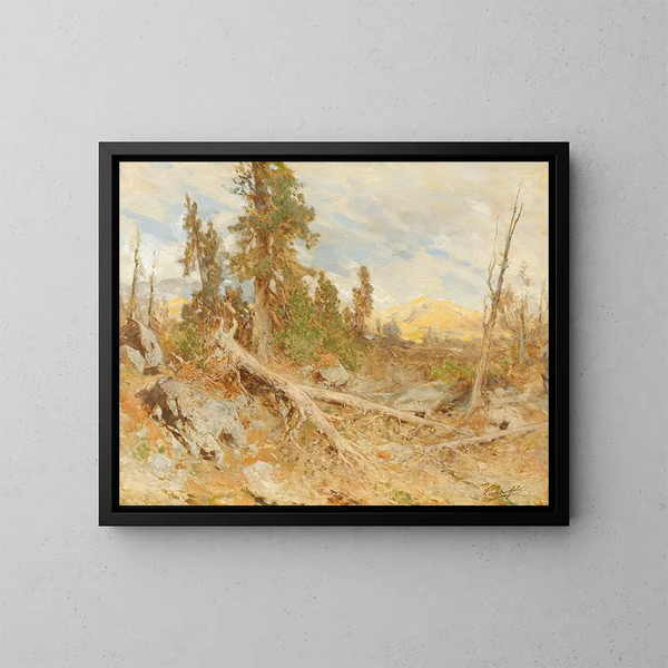 Baumsturz - Eduard Peithner von Lichtenfels — gerahmtes Bild an der Wand