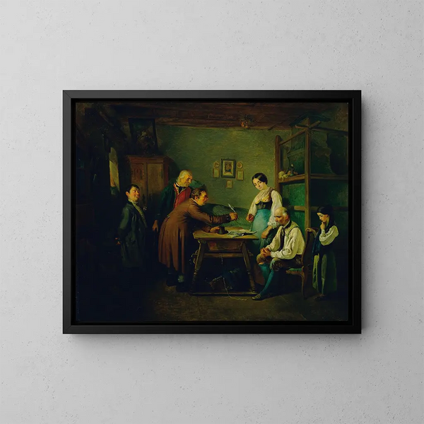 Der Vertrag - Eduard Swoboda — gerahmtes Bild an der Wand