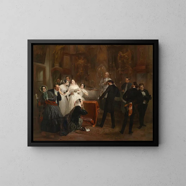 Die Verlobte - Eduard Swoboda — gerahmtes Bild an der Wand