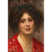 Portrait einer jungen Frau in rotem Kleid - Eduard Veith — Ansicht des Kunstwerks