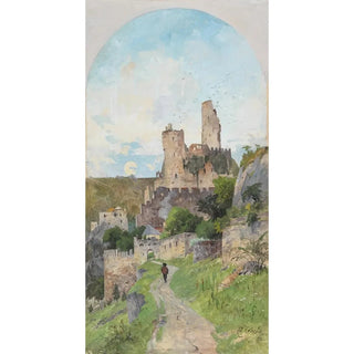 Eduard Zetsche - Blick auf die Ruine Drnstein.webp
