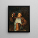 Degustazione di birra - Eduard von Grützner — quadro incorniciato alla parete