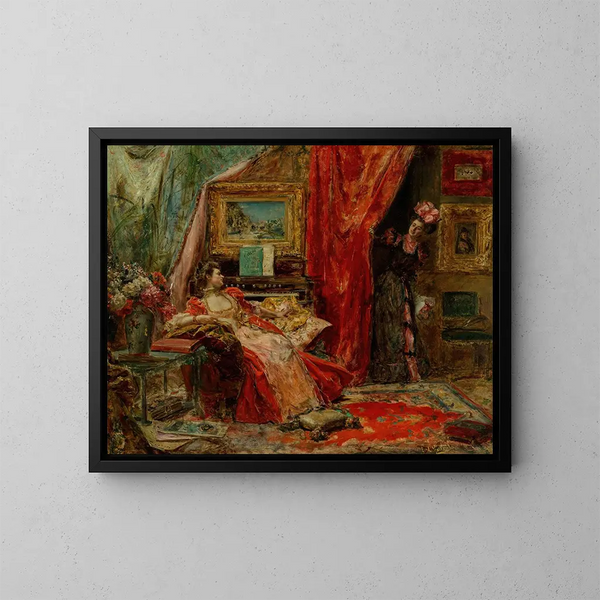 Eine Überraschung - Eduardo León Garrido — gerahmtes Bild an der Wand